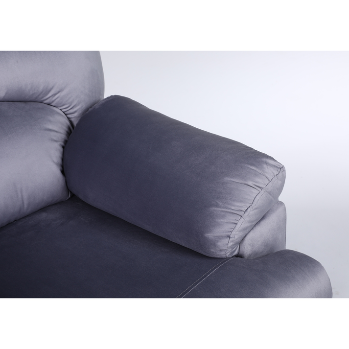 Πολυθρόνα Ανακλινόμενη NASHIRA Γκρι Βελούδο 88x90x99cm