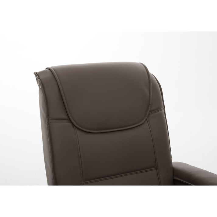 Πολυθρόνα Ανακλινόμενη CELAENO Καφέ PU 80x96x97cm