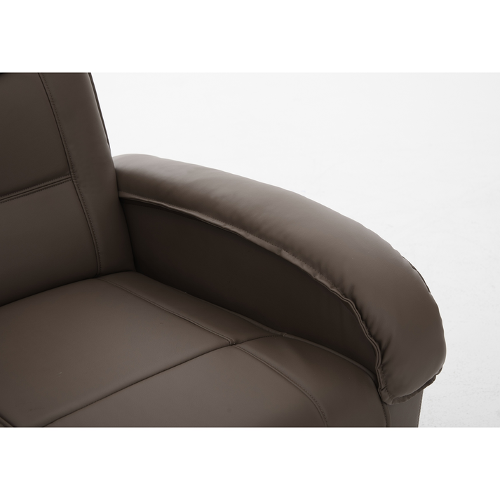 Πολυθρόνα Ανακλινόμενη CELAENO Καφέ PU 80x96x97cm