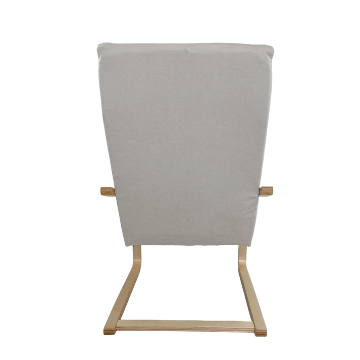 Πολυθρόνα NORDVIK Μπεζ/Φυσικό Ύφασμα/Ξύλο 60x71x105cm