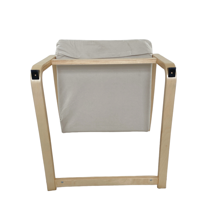 Πολυθρόνα NORDVIK Μπεζ/Φυσικό Ύφασμα/Ξύλο 60x71x105cm