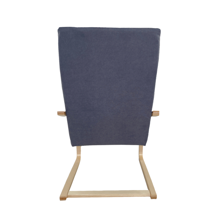 Πολυθρόνα NORDVIK Γκρι/Φυσικό Ύφασμα/Ξύλο 60x71x105cm