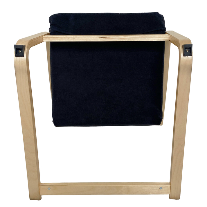 Πολυθρόνα NORDVIK Μαύρο/Φυσικό Ύφασμα/Ξύλο 60x71x105cm
