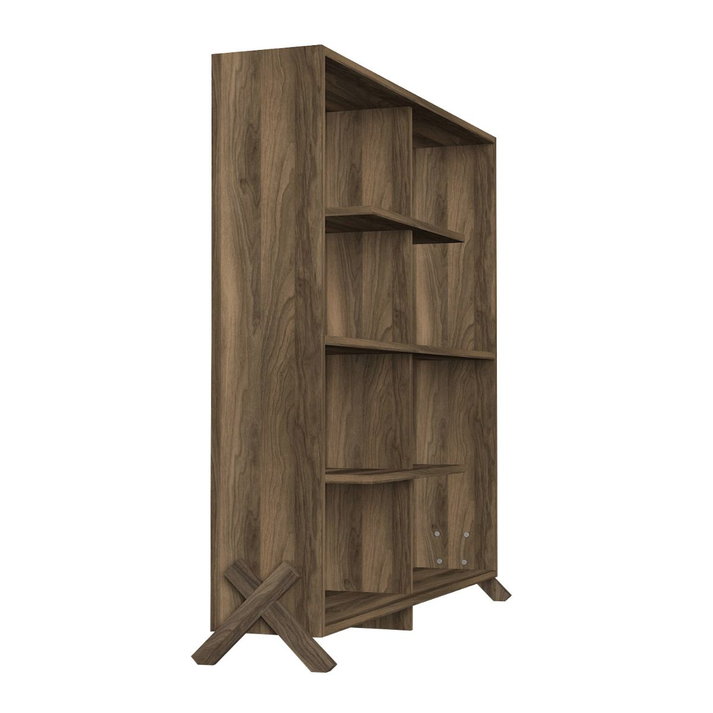 Βιβλιοθήκη Kos Σκούρο Καφέ 112x22x115cm