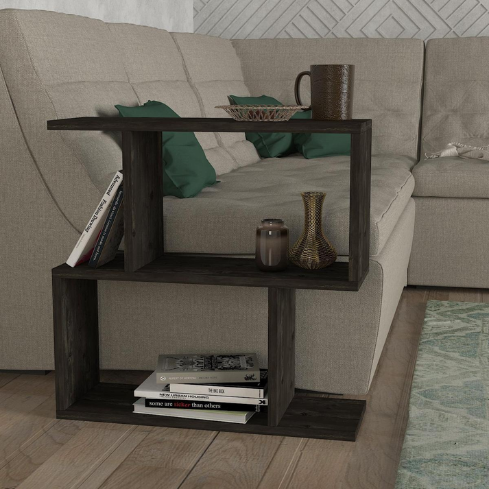 Τραπεζάκι Άκρης MATHRAKI Wenge Μοριοσανίδα/Μελαμίνη 60x20x60cm