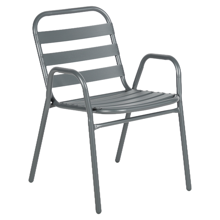 Καρέκλα Κήπου STELLAR Γκρι Αλουμίνιο 54x58x76cm