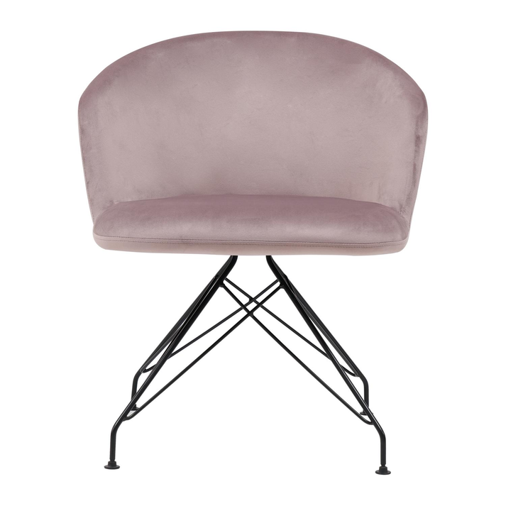 Πολυθρόνα JOHAN Σάπιο Μήλο Βελούδο/Μέταλλο 63x51x78cm