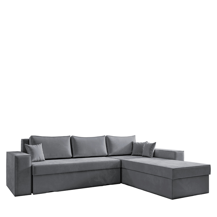 Καναπές Γωνιακός Αναστρέψιμος CAHABON Γκρι 280x210x79cm