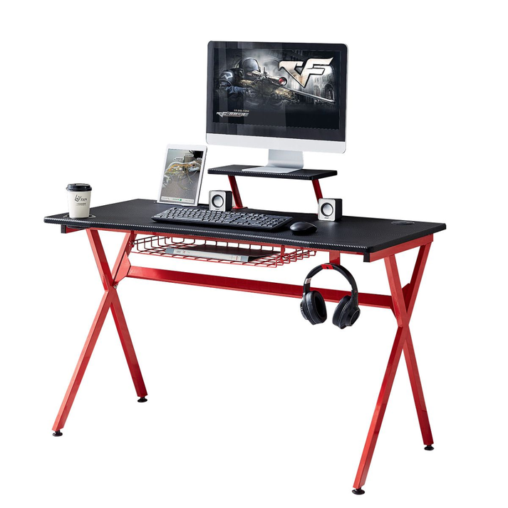 Γραφείο Gaming PETROSYS Μαύρο/Κόκκινο 120x60.5x90cm