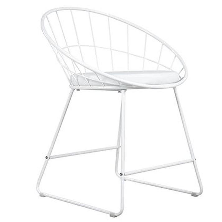 Πολυθρόνα Μεταλλική BETULA Με Μαξιλάρι Λευκό 58x51x72cm