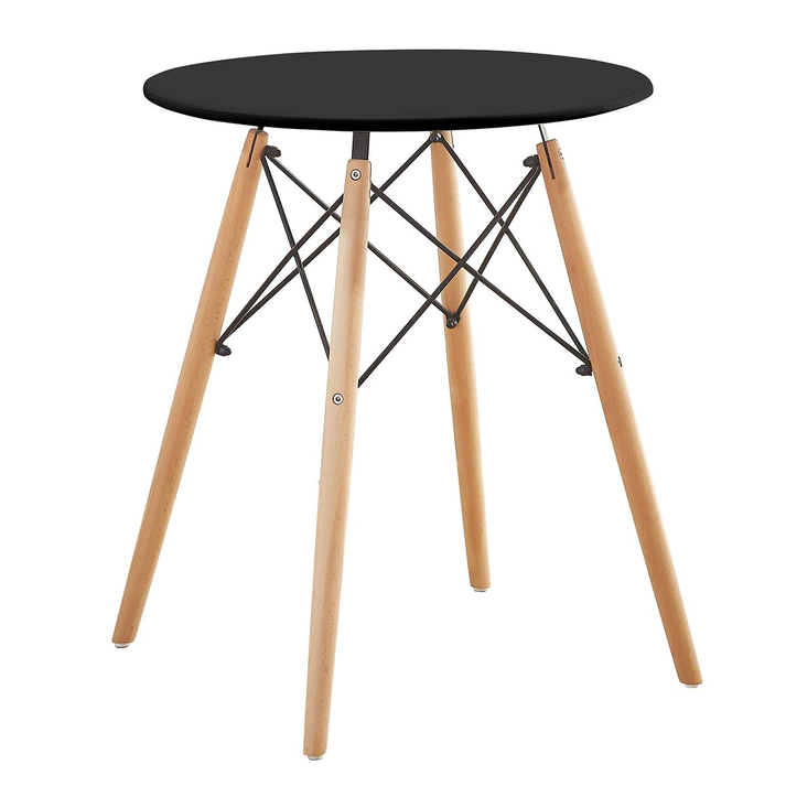 Τραπέζι RAPTOR Μαύρο MDF/Ξύλο Ø60x70cm
