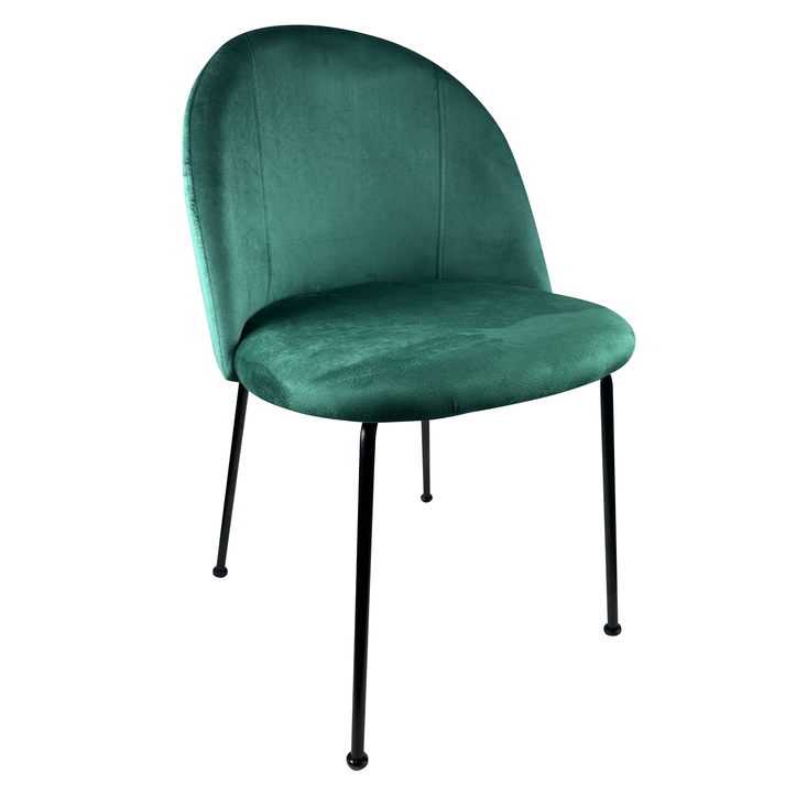 Καρέκλα Τραπεζαρίας TROUTMAN Κυπαρισσί/Μαύρο Βελούδο/Μέταλλο 58x50x80cm