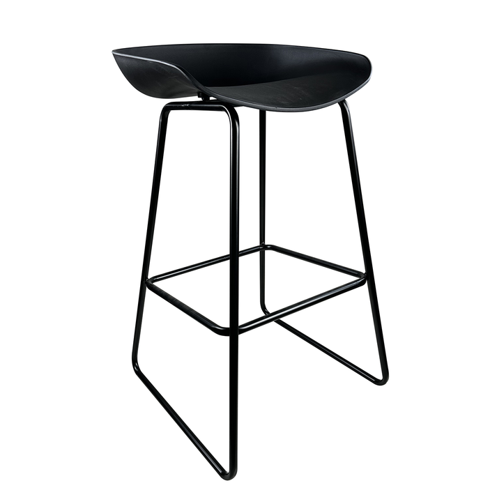 Σκαμπό Bar VICTORY Μαύρο PP/Μέταλλο 43x42x85cm