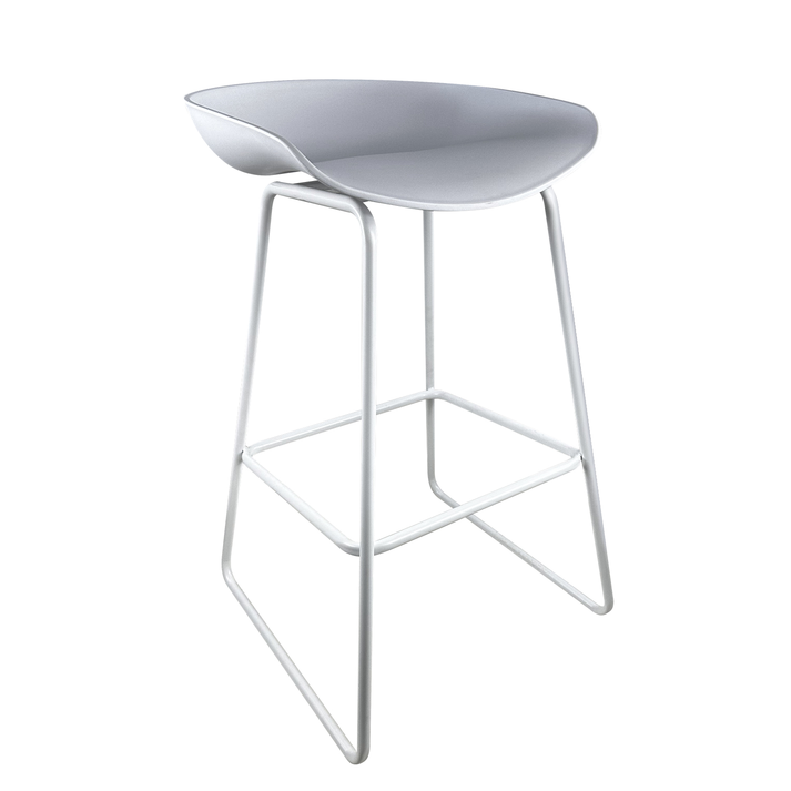 Σκαμπό Bar VICTORY Λευκό PP/Μέταλλο 43x42x85cm