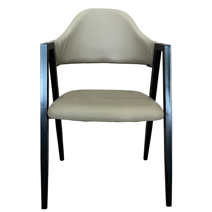 Καρέκλα Τραπεζαρίας SOLANA Cappuccino/Μαύρο PU/Μέταλλο 51x51x81cm
