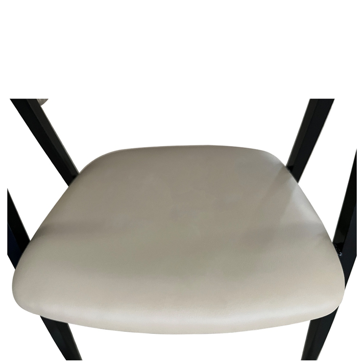 Καρέκλα Τραπεζαρίας SOLANA Cappuccino/Μαύρο PU/Μέταλλο 51x51x81cm