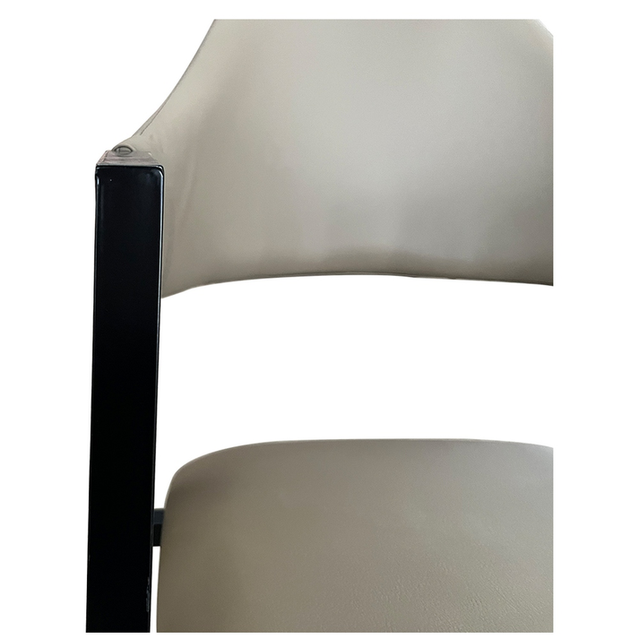 Καρέκλα Τραπεζαρίας SOLANA Cappuccino/Μαύρο PU/Μέταλλο 51x51x81cm