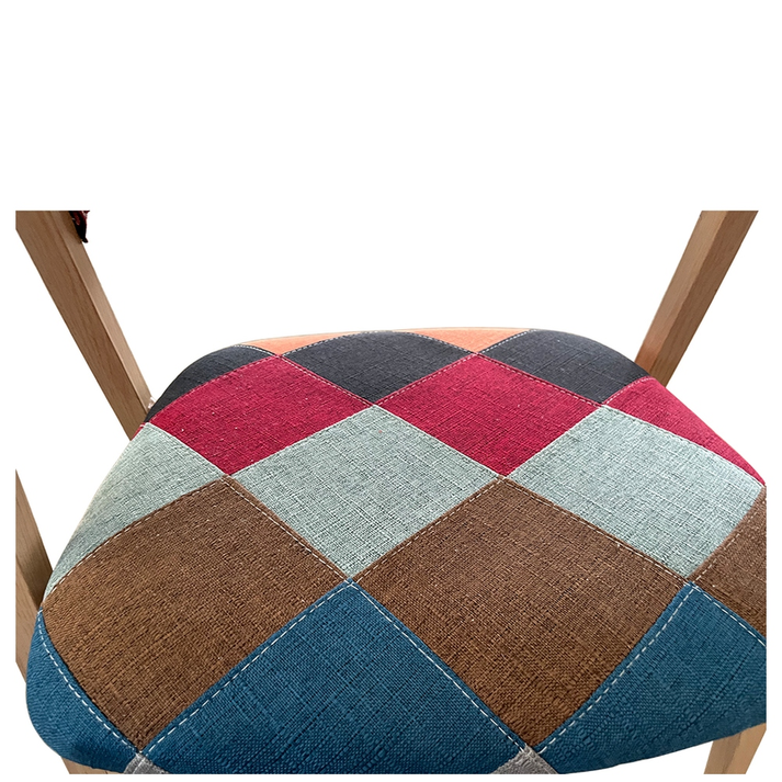 Καρέκλα Τραπεζαρίας SOLANA Patchwork Ύφασμα/Μέταλλο 51x51x81cm