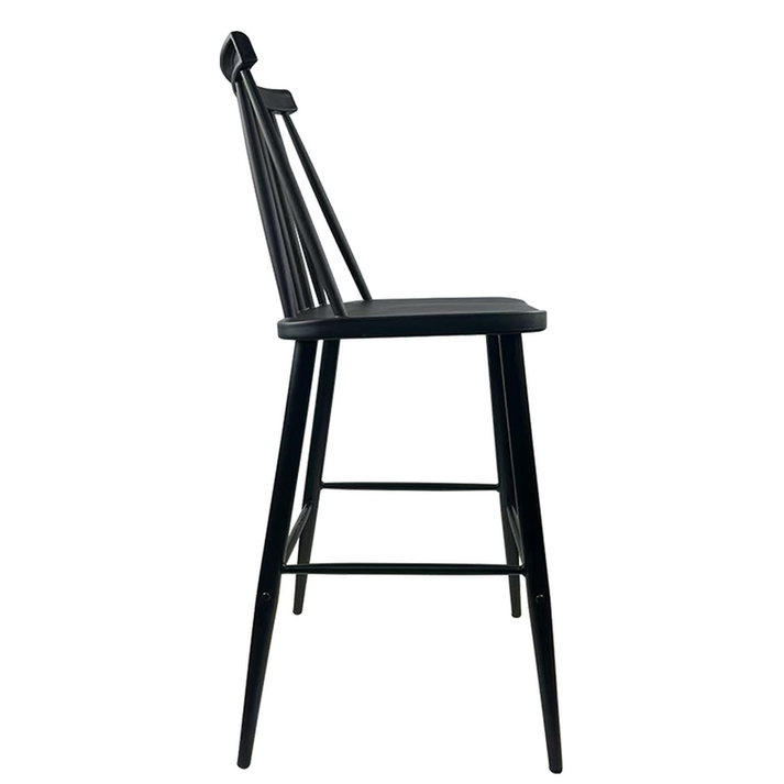 Σκαμπό Bar MARANTA Μαύρο PP/Μέταλλο 45x46x97cm