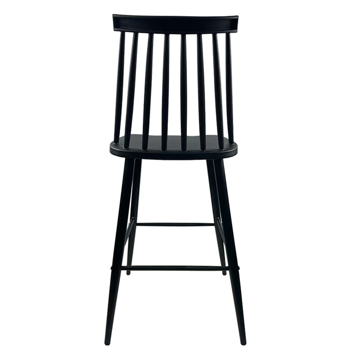 Σκαμπό Bar MARANTA Μαύρο PP/Μέταλλο 45x46x97cm