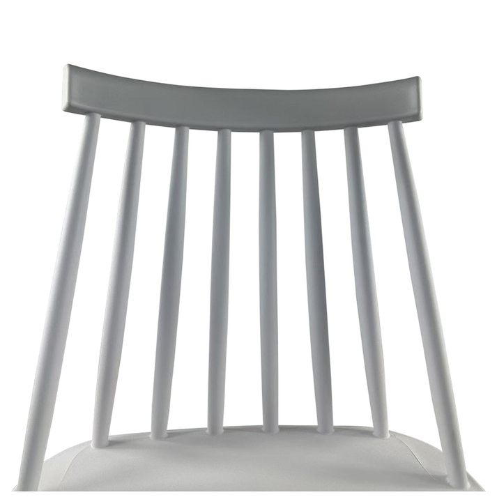 Σκαμπό Bar MARANTA Λευκό/Καρυδί PP/Μέταλλο 45x46x97cm