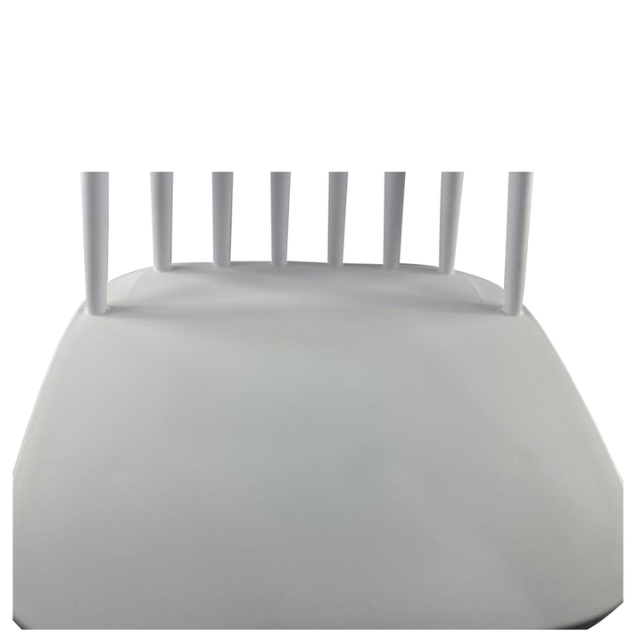 Σκαμπό Bar MARANTA Λευκό/Καρυδί PP/Μέταλλο 45x46x97cm