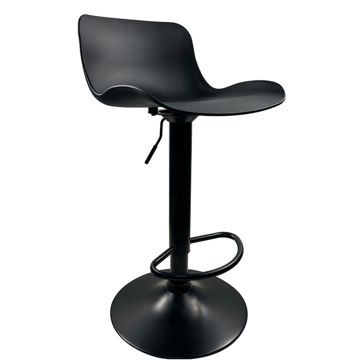 Σκαμπό Bar QUERIDA Μαύρο PP/Μέταλλο 44x45x58/81-79/102cm