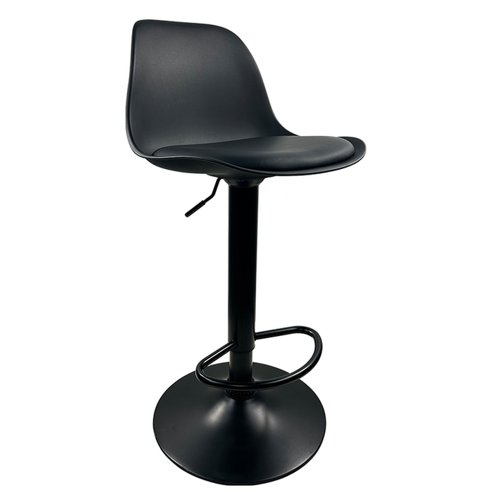 Σκαμπό Bar AMADA Μαύρο PP/Μέταλλο 41x40x79-89cm