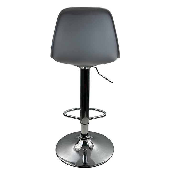Σκαμπό Bar AMADA Λευκό/Χρώμιο PP/Μέταλλο 41x40x79-89cm