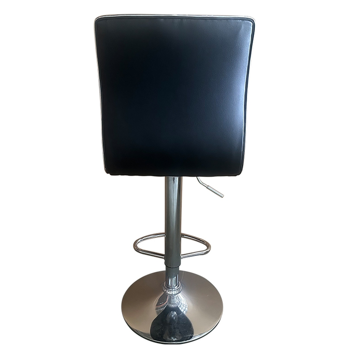 Σκαμπό Bar ENCANTA Μαύρο/Χρώμιο PU/Μέταλλο 41x50x59/94-80/115cm