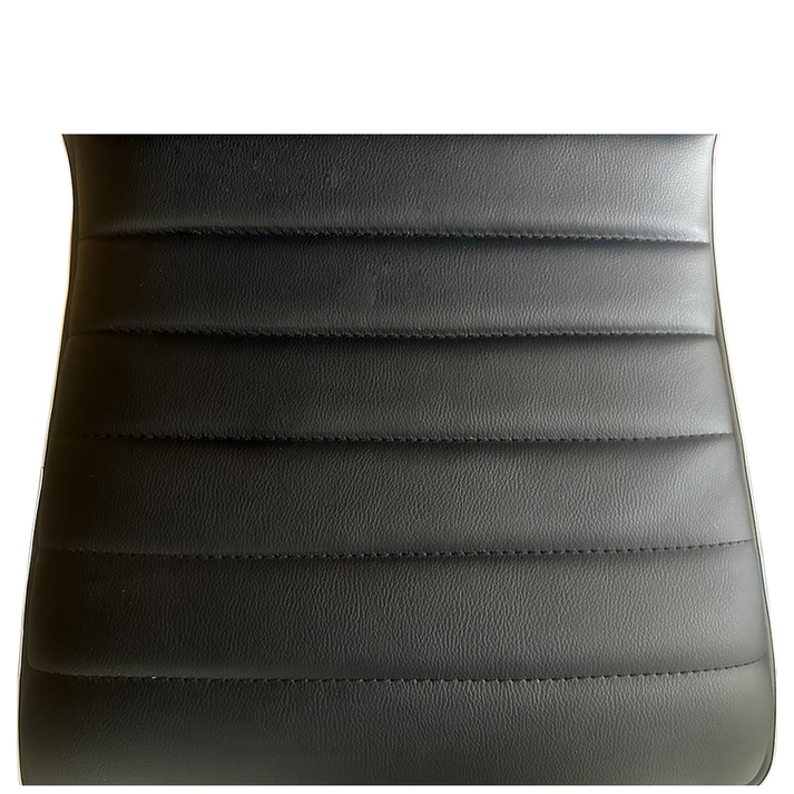 Σκαμπό Bar ENCANTA Μαύρο/Χρώμιο PU/Μέταλλο 41x50x59/94-80/115cm