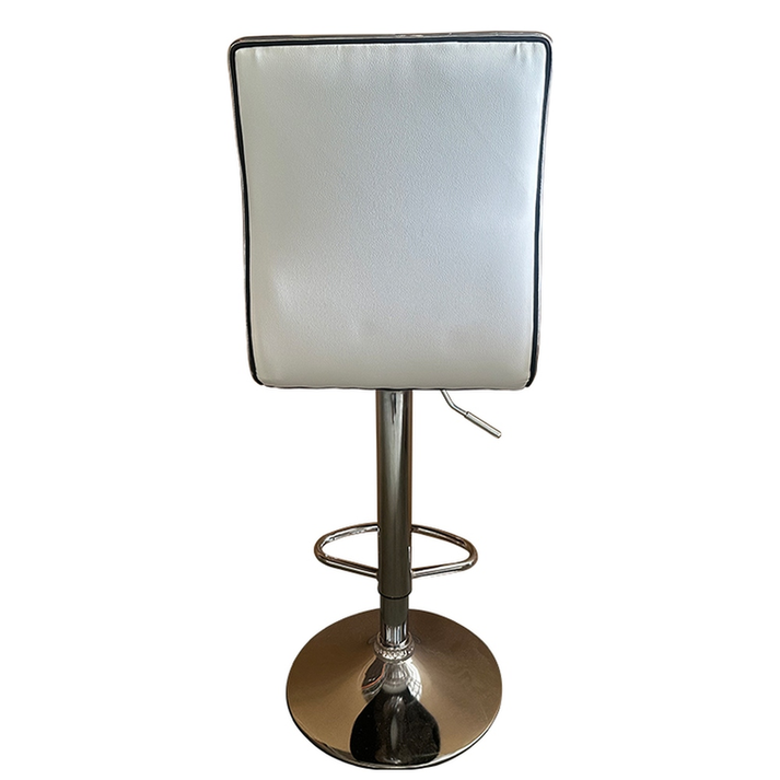 Σκαμπό Bar ENCANTA Λευκό/Χρώμιο PU/Μέταλλο 41x50x59/94-80/115cm