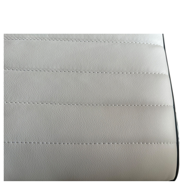 Σκαμπό Bar ENCANTA Λευκό/Χρώμιο PU/Μέταλλο 41x50x59/94-80/115cm
