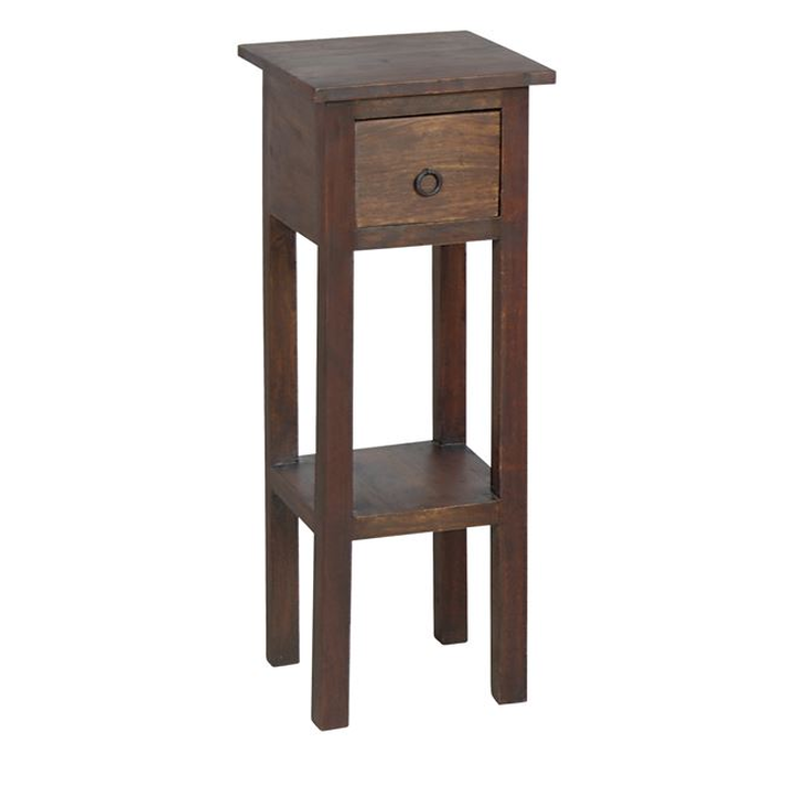 CLASSIC Stand - Τραπεζάκι Βοηθητικό H.65cm - 1 Συρτάρι, Ξύλο Sheesham Καρυδί