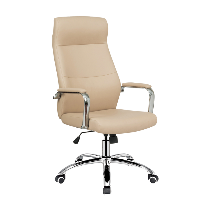 Καρέκλα Γραφείου WISHAW Μπεζ PU 75x63x112-120cm
