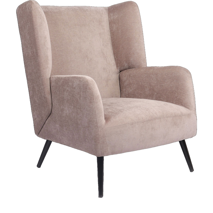 Πολυθρόνα NORA Καφέ Ανοιχτό Ύφασμα/Μέταλλο 100x80x89cm