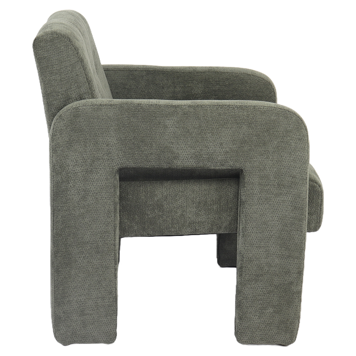 Πολυθρόνα VELORA Πράσινο Ύφασμα/Ξύλο 75x68x69cm