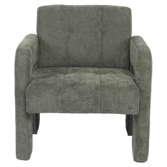 Πολυθρόνα VELORA Πράσινο Ύφασμα/Ξύλο 75x68x69cm