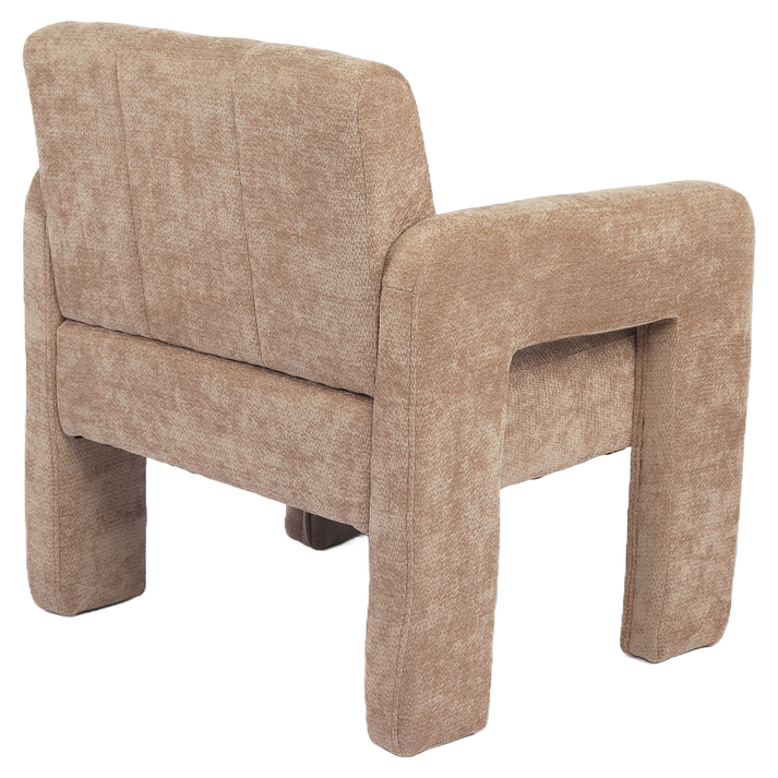 Πολυθρόνα VELORA Μπεζ Ύφασμα/Ξύλο 75x68x69cm