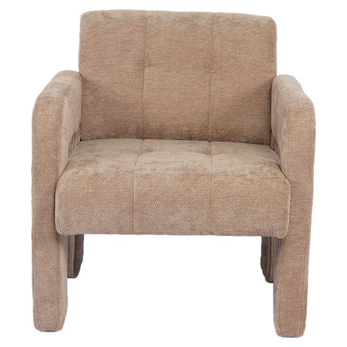 Πολυθρόνα VELORA Μπεζ Ύφασμα/Ξύλο 75x68x69cm