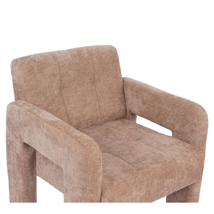 Πολυθρόνα VELORA Μπεζ Ύφασμα/Ξύλο 75x68x69cm