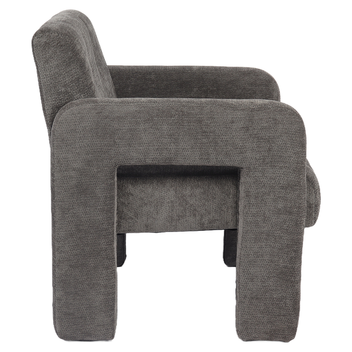 Πολυθρόνα VELORA Γκρι Ανοιχτό Ύφασμα/Ξύλο 75x68x69cm