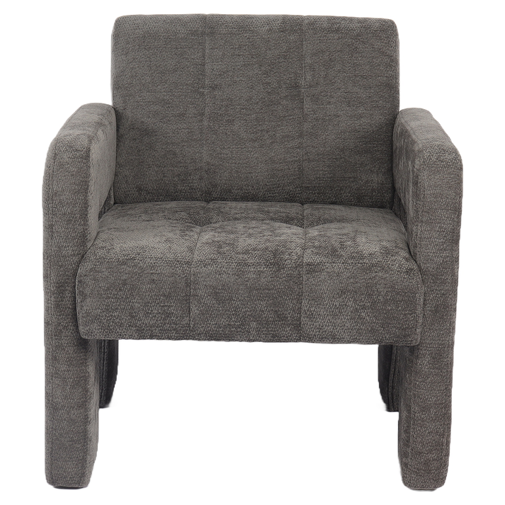 Πολυθρόνα VELORA Γκρι Ανοιχτό Ύφασμα/Ξύλο 75x68x69cm