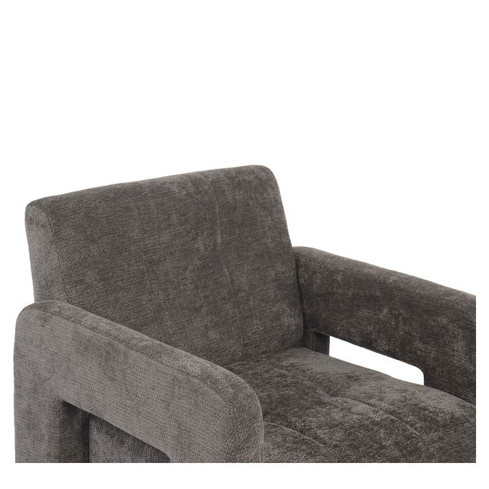 Πολυθρόνα VELORA Γκρι Ανοιχτό Ύφασμα/Ξύλο 75x68x69cm