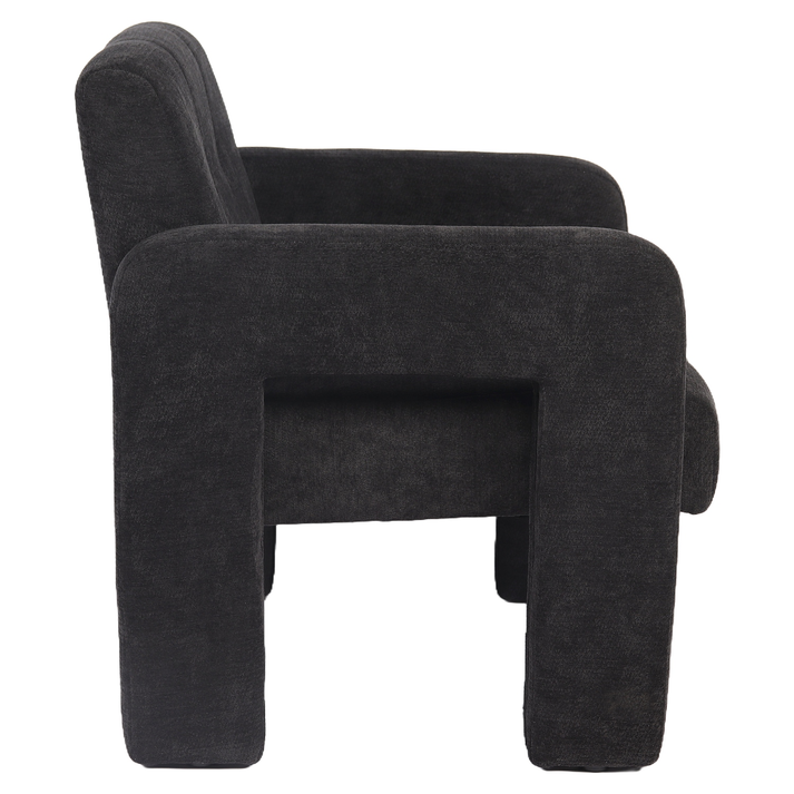 Πολυθρόνα VELORA Γκρι Σκούρο Ύφασμα/Ξύλο 75x68x69cm