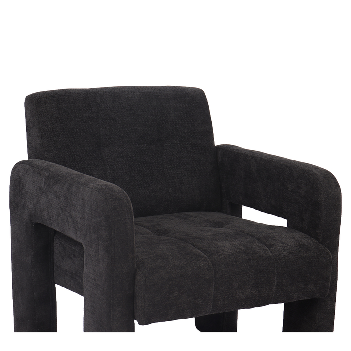 Πολυθρόνα VELORA Γκρι Σκούρο Ύφασμα/Ξύλο 75x68x69cm