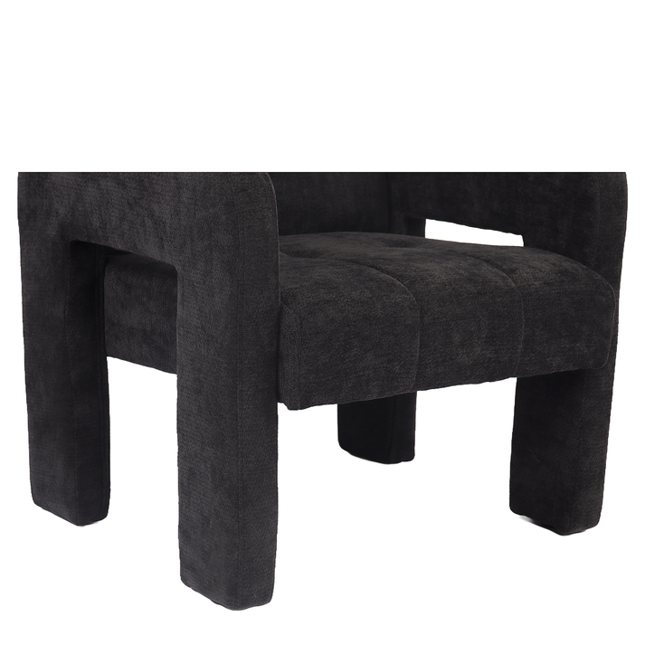 Πολυθρόνα VELORA Γκρι Σκούρο Ύφασμα/Ξύλο 75x68x69cm