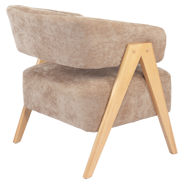 Πολυθρόνα BARTON Καφέ Ύφασμα/Ξύλο 74x67x66cm