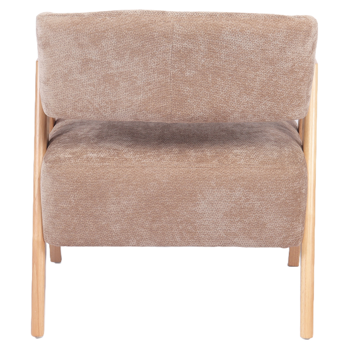 Πολυθρόνα BARTON Καφέ Ύφασμα/Ξύλο 74x67x66cm