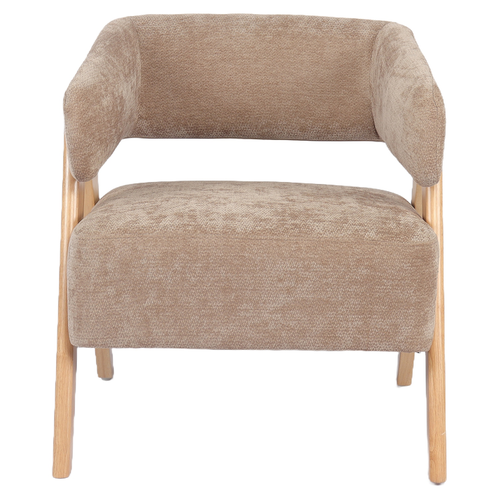 Πολυθρόνα BARTON Καφέ Ύφασμα/Ξύλο 74x67x66cm